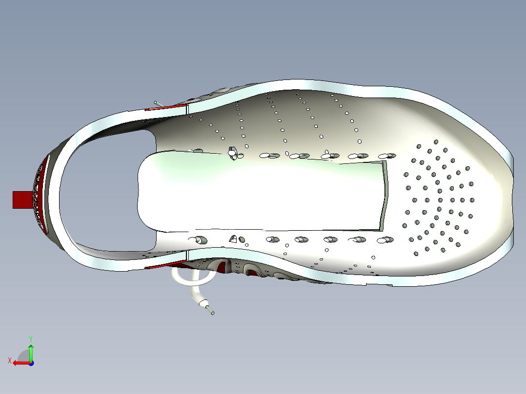 自动穿鞋带机（全自动系鞋带机ug后视图