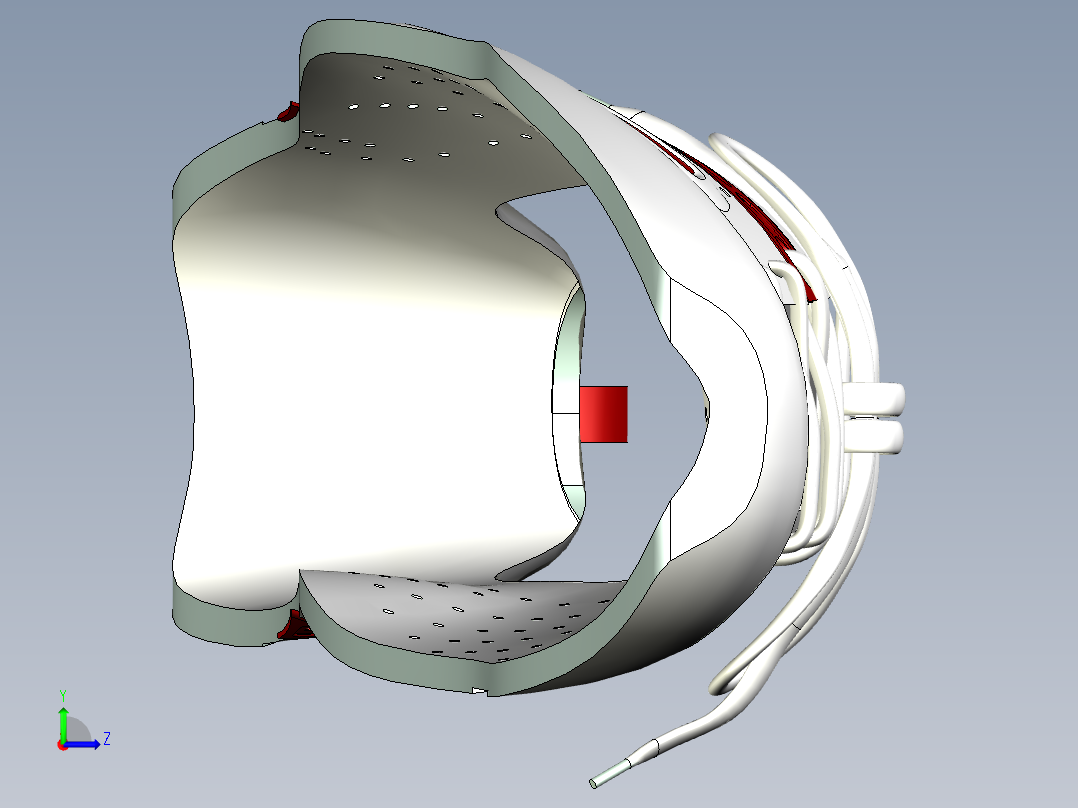 自动穿鞋带机（全自动系鞋带机ug左视图