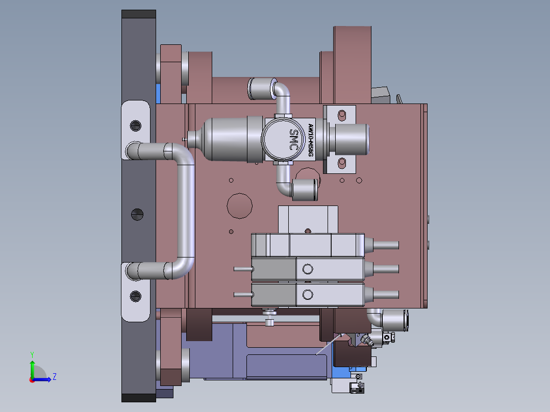 T613 铝盘振动盘左视图