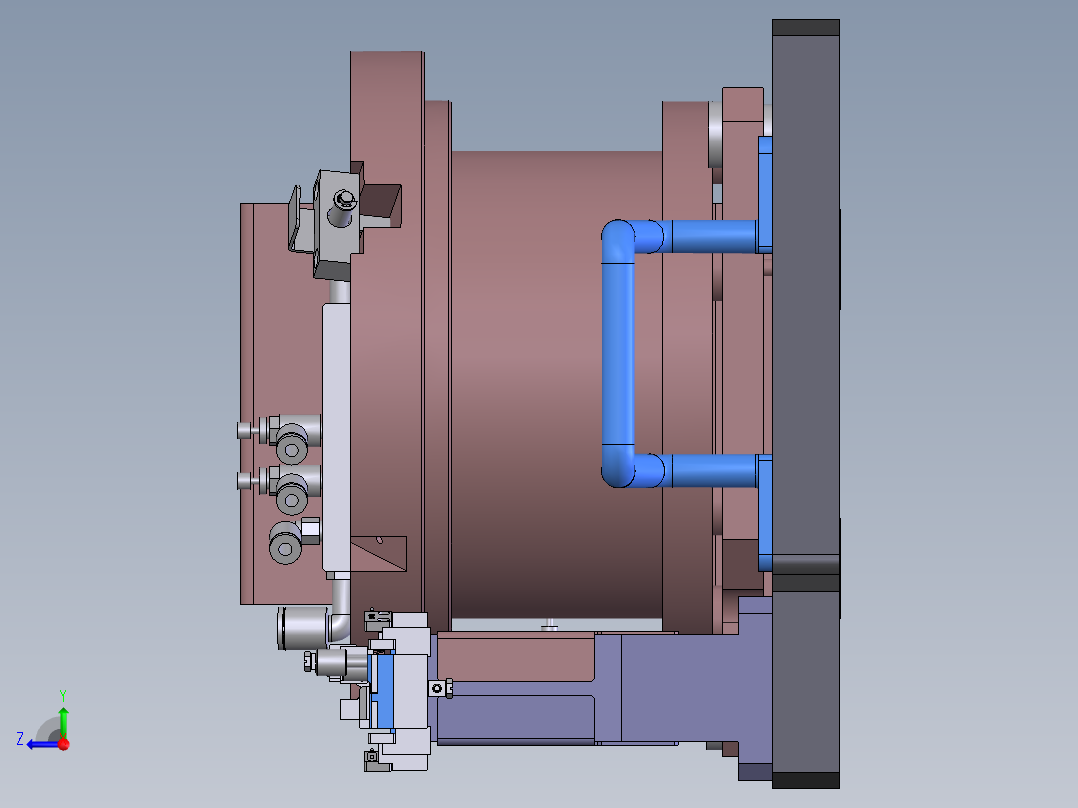 T613 铝盘振动盘右视图