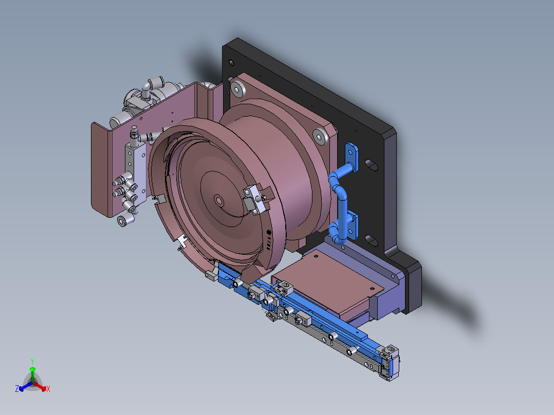 T613 铝盘振动盘正等轴测图