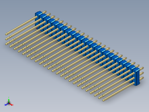 彩色公头100mil（2.54mm）系列-DS1021_blue_3x24p_100mil_Type19_rev1.0