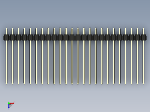 彩色公头100mil（2.54mm）系列-DS1021_black_3x24p_100mil_Type19_rev1.0俯视缩略图