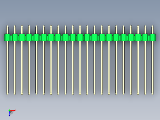 彩色公头100mil（2.54mm）系列-DS1021_green_1x21p_100mil_Type19_rev1.0俯视缩略图