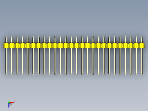 彩色公头100mil（2.54mm）系列-DS1021_yellow_2x26p_100mil_Type5_rev1.0俯视缩略图