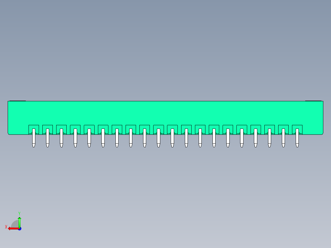 DEGSON 15EDG（公头） 3.81mm 螺钉锁紧，插拔式接线端子 FullPack-15EDGVM-3.81-20P-14-00AH后视图