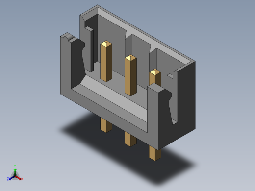 JST-B3B-EH-A.SLDPRT正等轴测缩略图