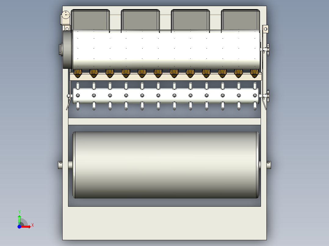 播种机附件前视图