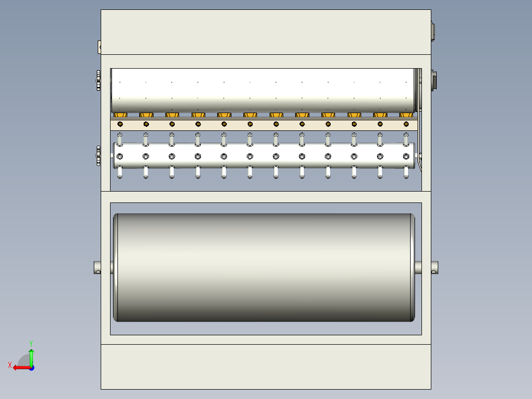 播种机附件后视图