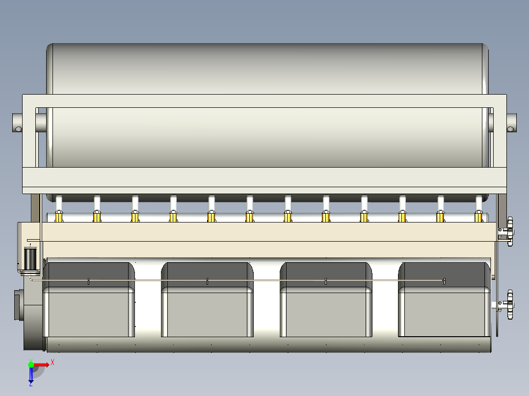 播种机附件俯视图