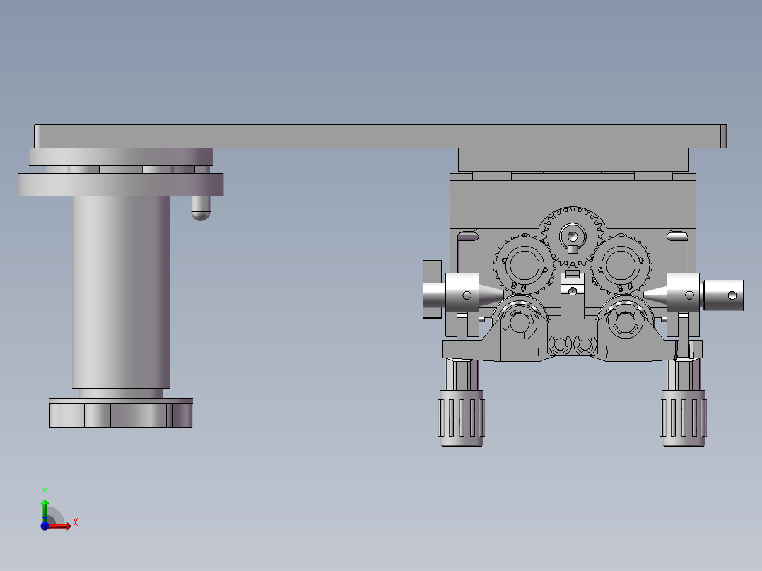 步进式双驱动送丝机前视图