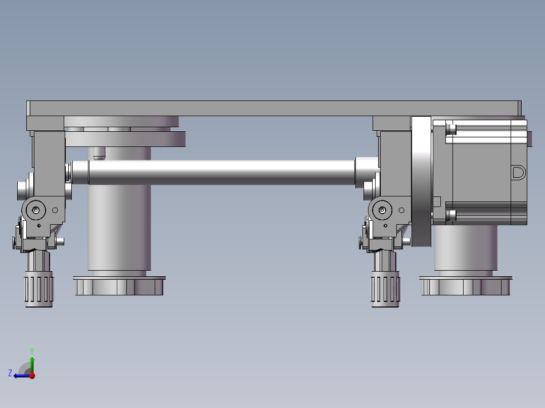 步进式双驱动送丝机右视图