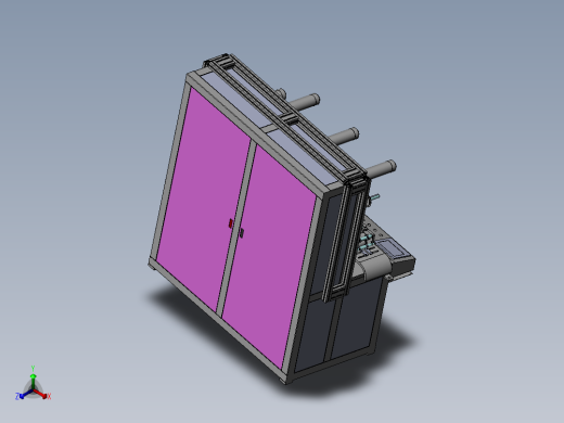 复合覆膜冲孔一体机正等轴测缩略图