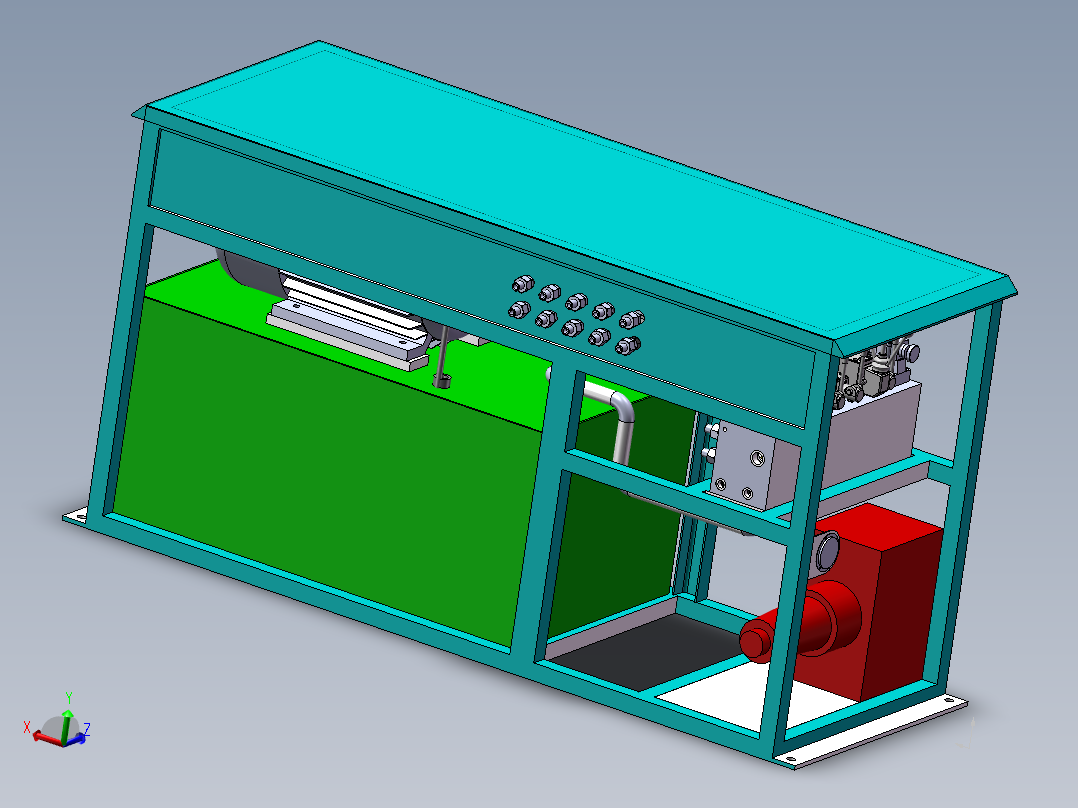 高架桥建筑用液压站主视图
