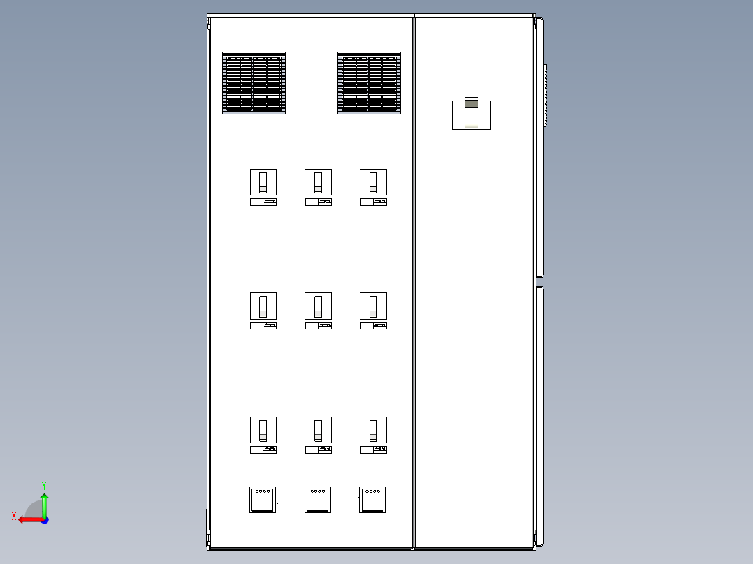 电器柜 电控柜 (114) 机械设计素材后视图