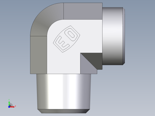 卡套式工业通用硬管接头EO_Male_stud_elbow_WE28L1NPT71X前视缩略图
