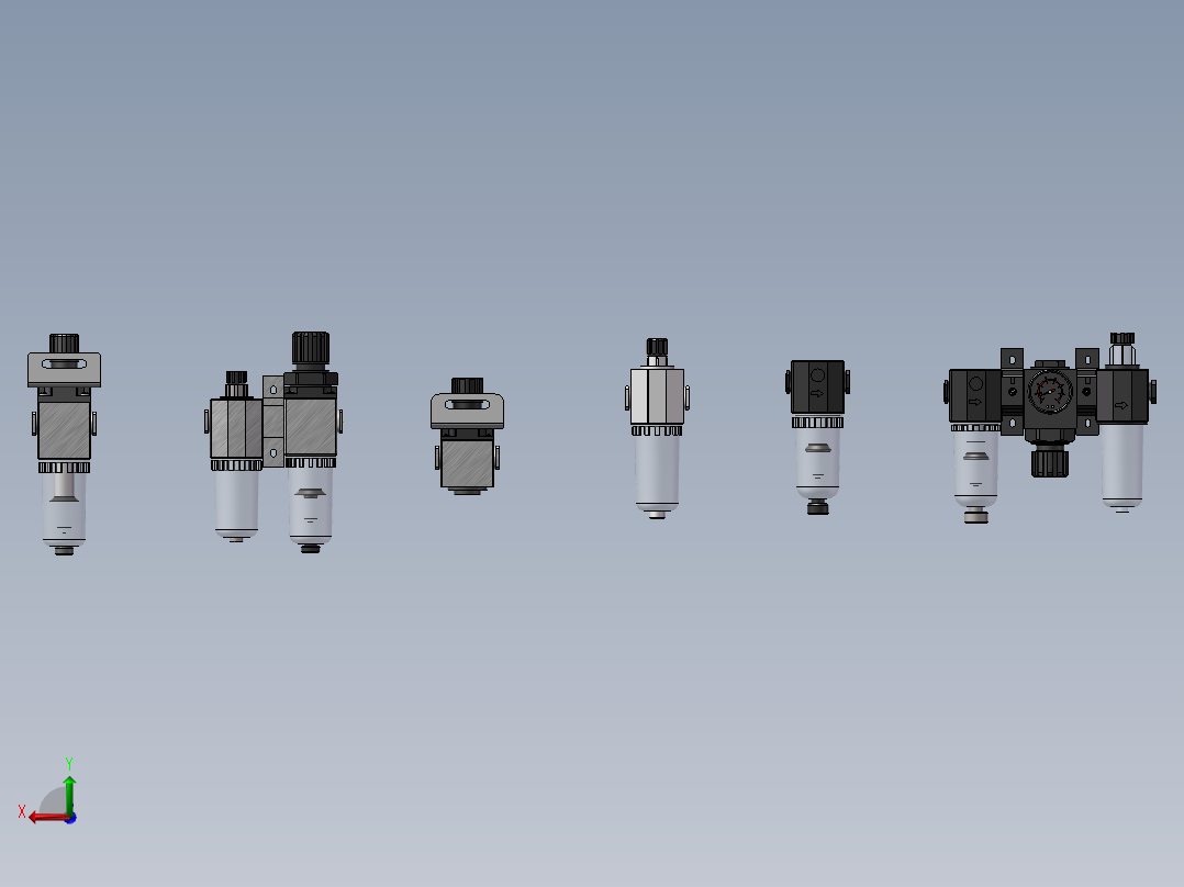 油水分离器JL JR JF JC JW系列6款后视图