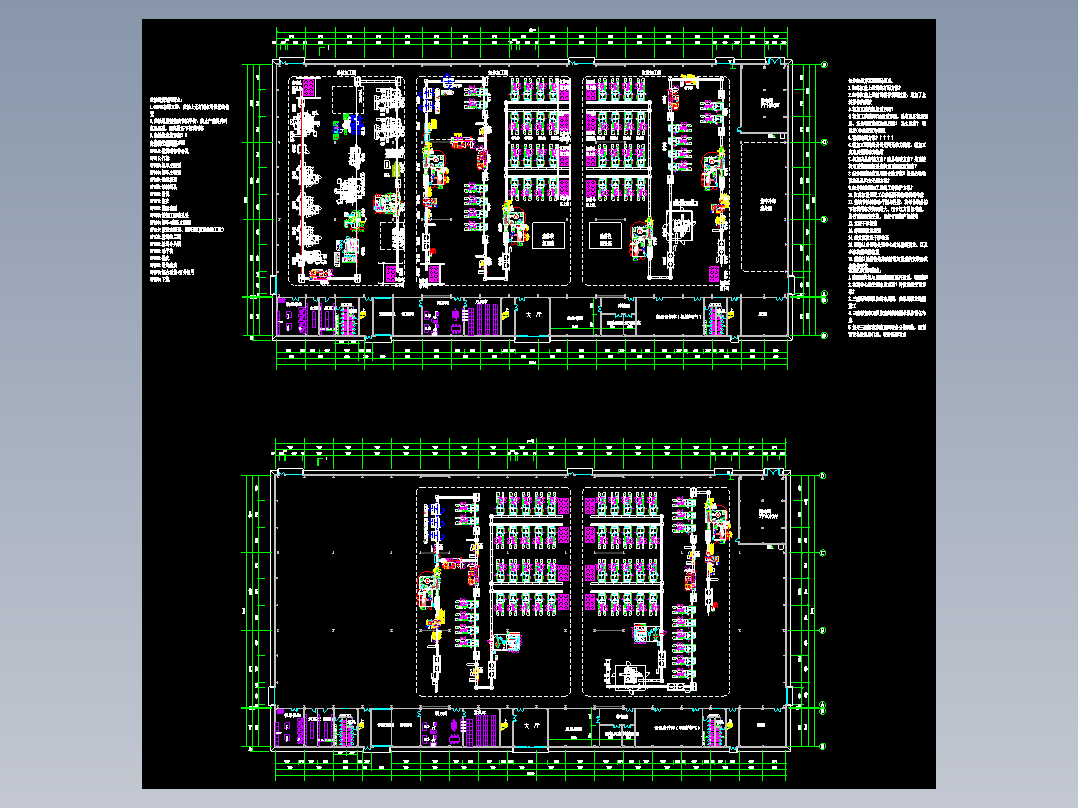 机加车间平面布局图 车间生产线布局图纸CAD图纸