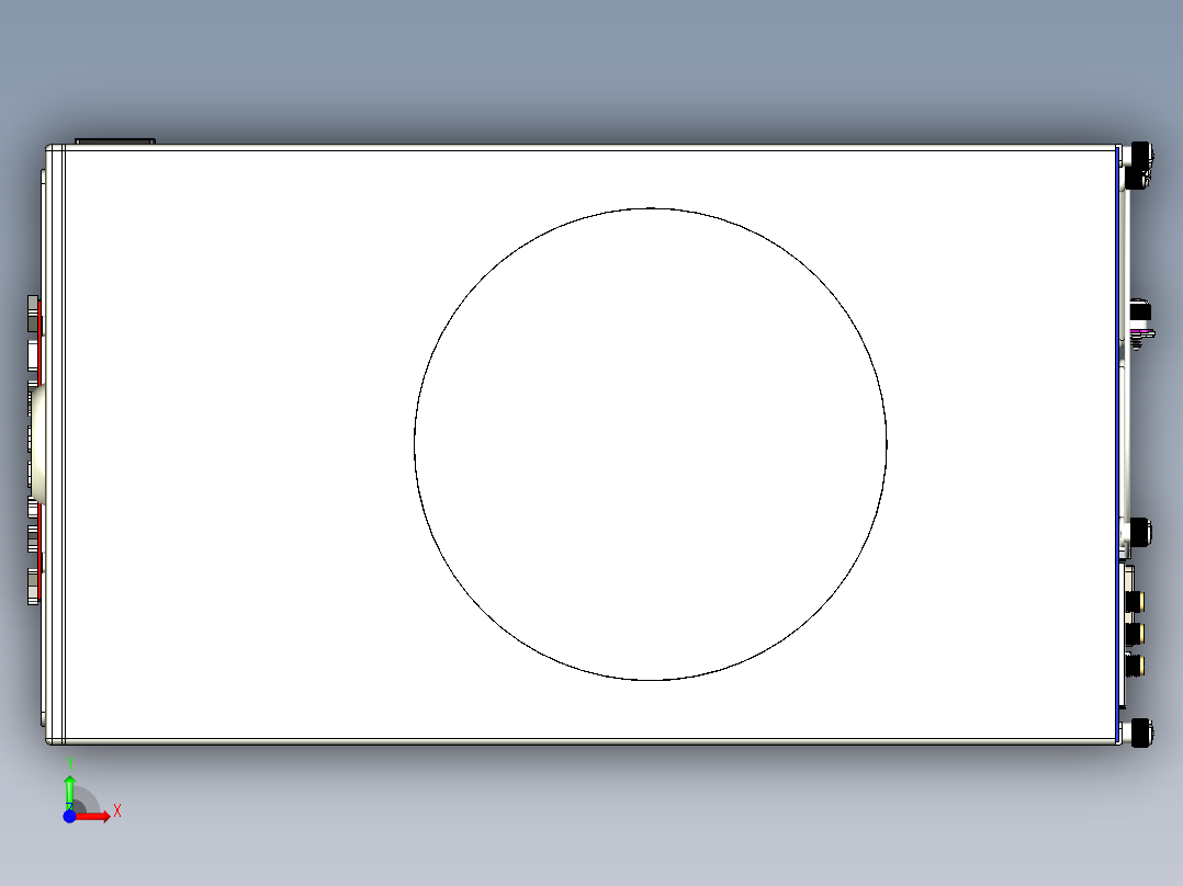 一种小型PC机箱前视图
