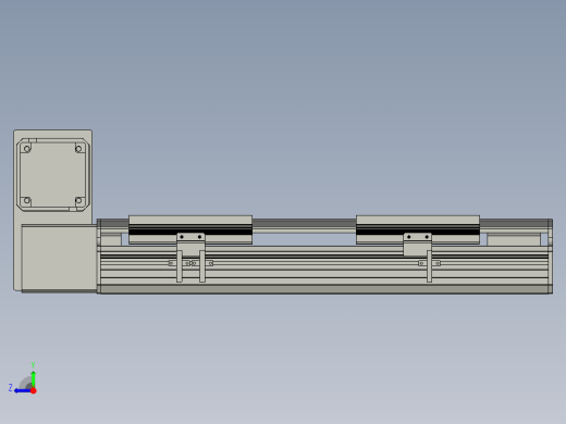直线模组LHB17-L40-S250-LU设计图纸右视缩略图