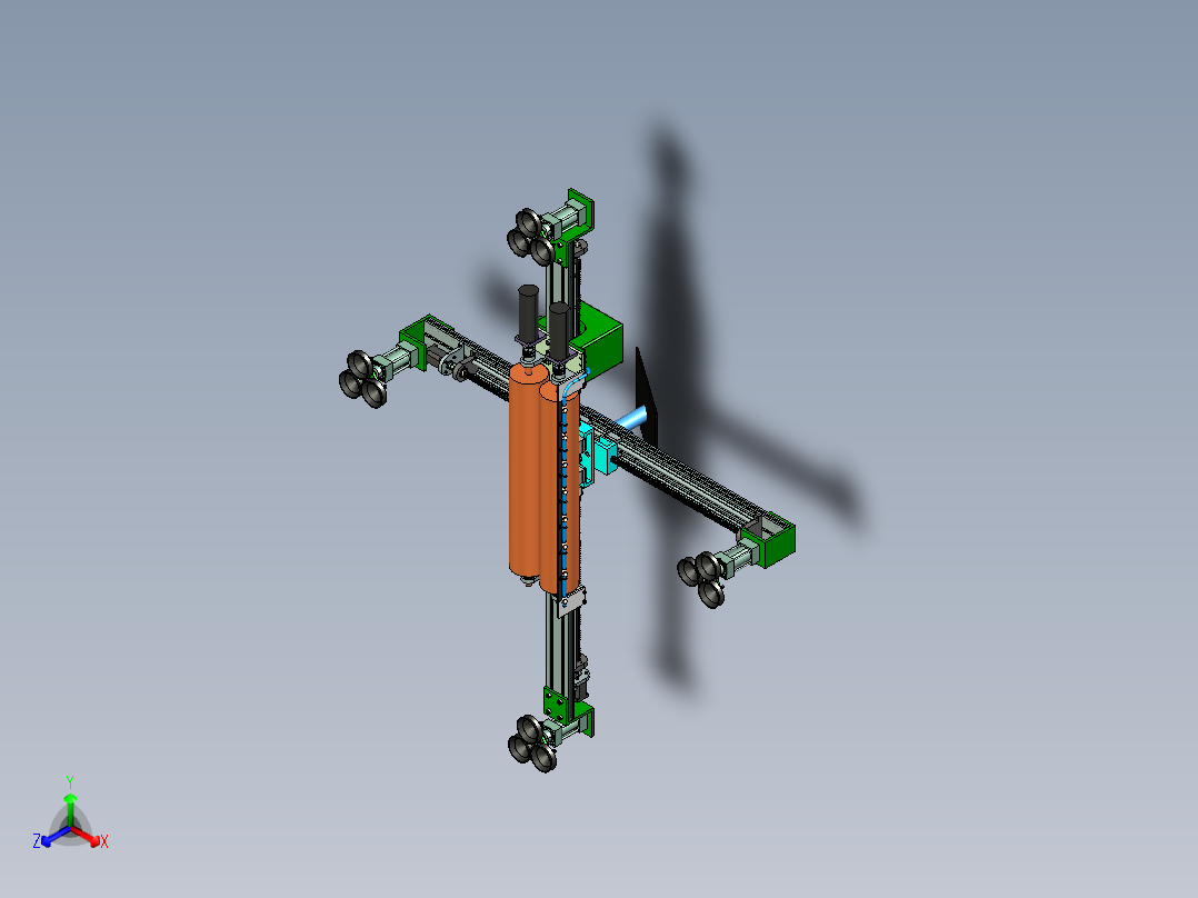玻璃幕墙清洁机器人设计资料带仿真视频含三维二维说明书