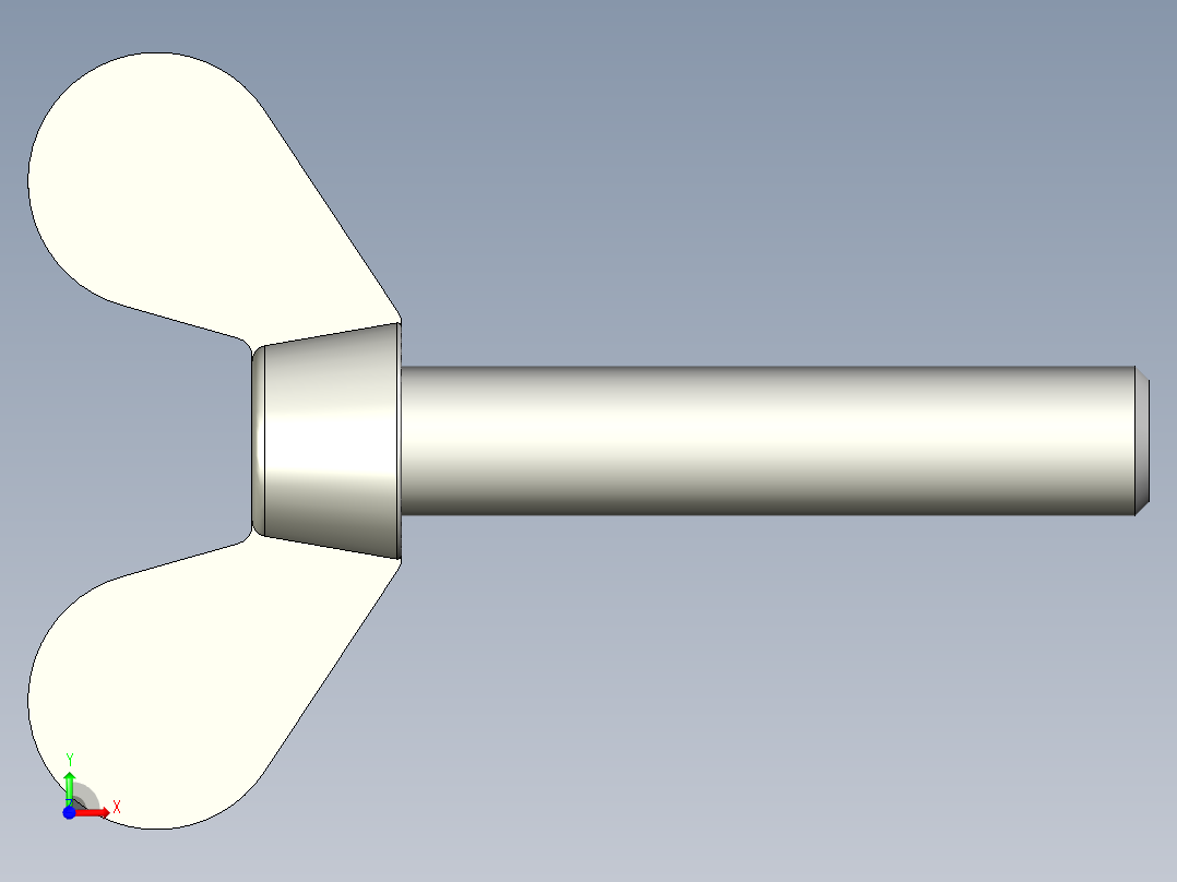 带耳螺钉-DIN_316_Wing_screws_10x1.5x50-45.5-16.5_51_4.4_25_10.stp前视图