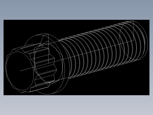 1_4in-28法兰头螺钉-1-4in-28 0.75long 12-point screws.DWG