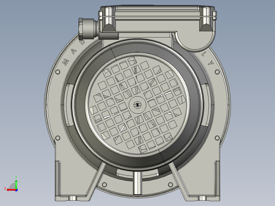 自吸不锈钢泵后视图