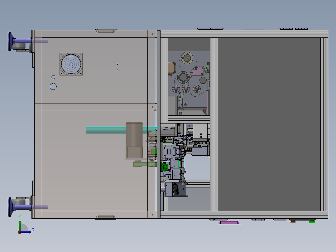 一种FPC弯折贴胶联合机sw18可编辑左视图
