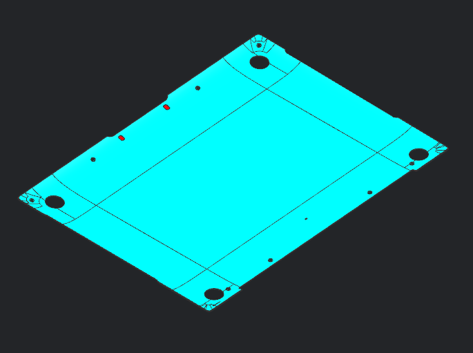 显示器金属壳铣外形+OL面程序模型