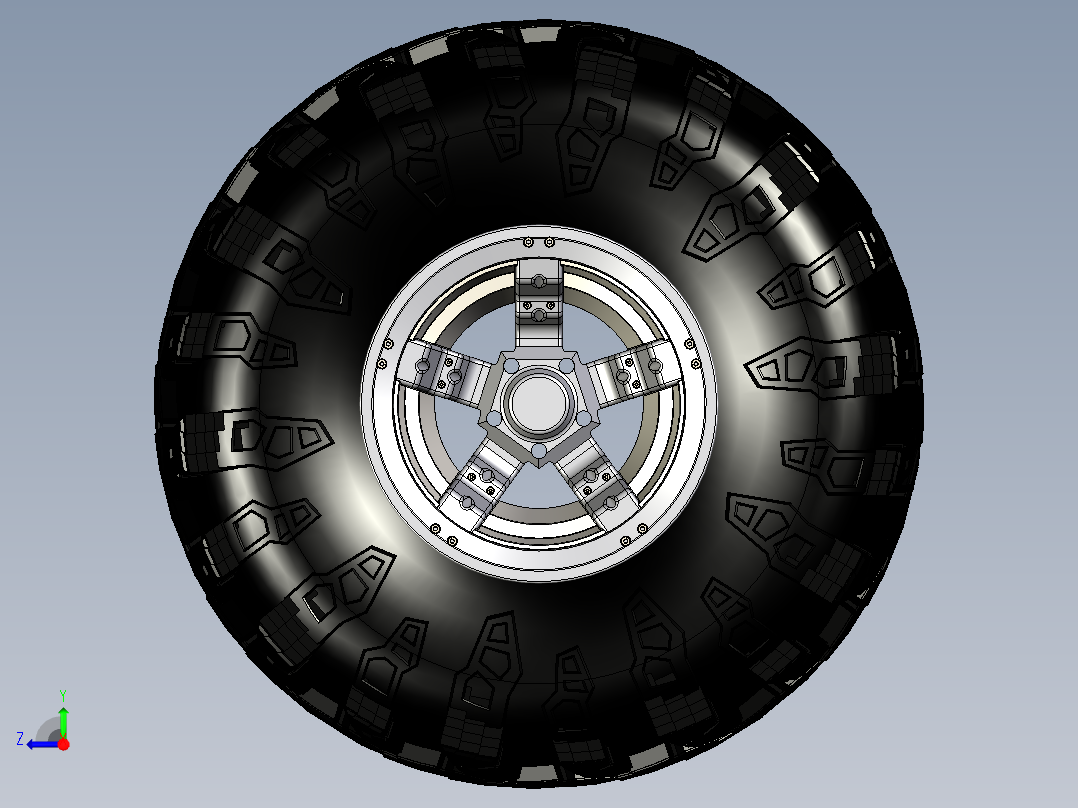 轮毂、轮胎(32)右视图