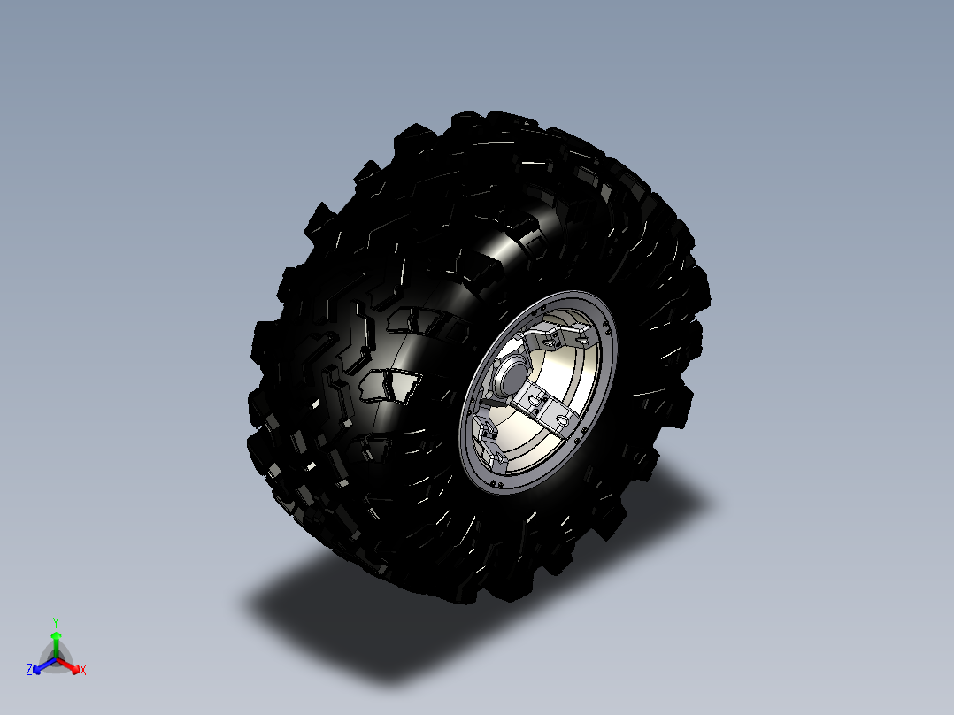 轮毂、轮胎(32)正等轴测图