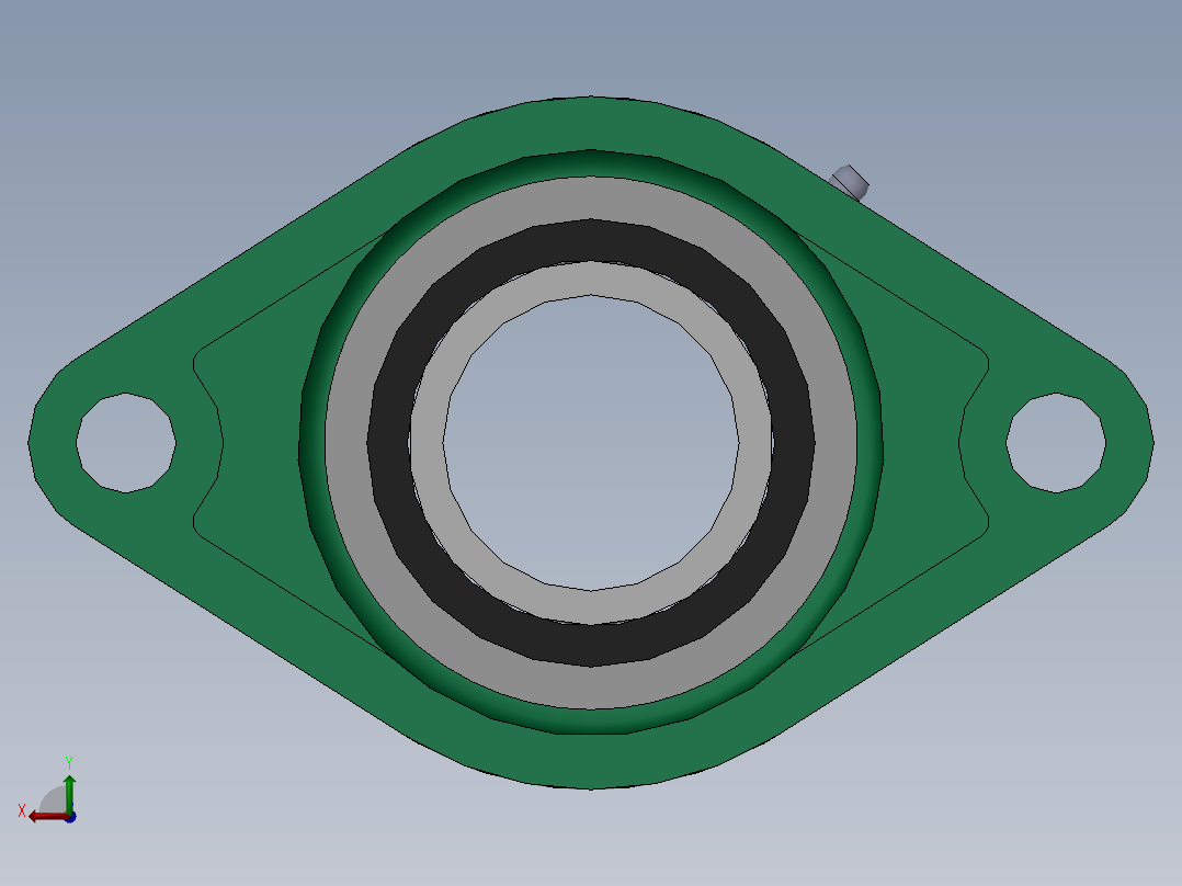 GB／T7810-1995带菱形座轴承UCFLU210后视图