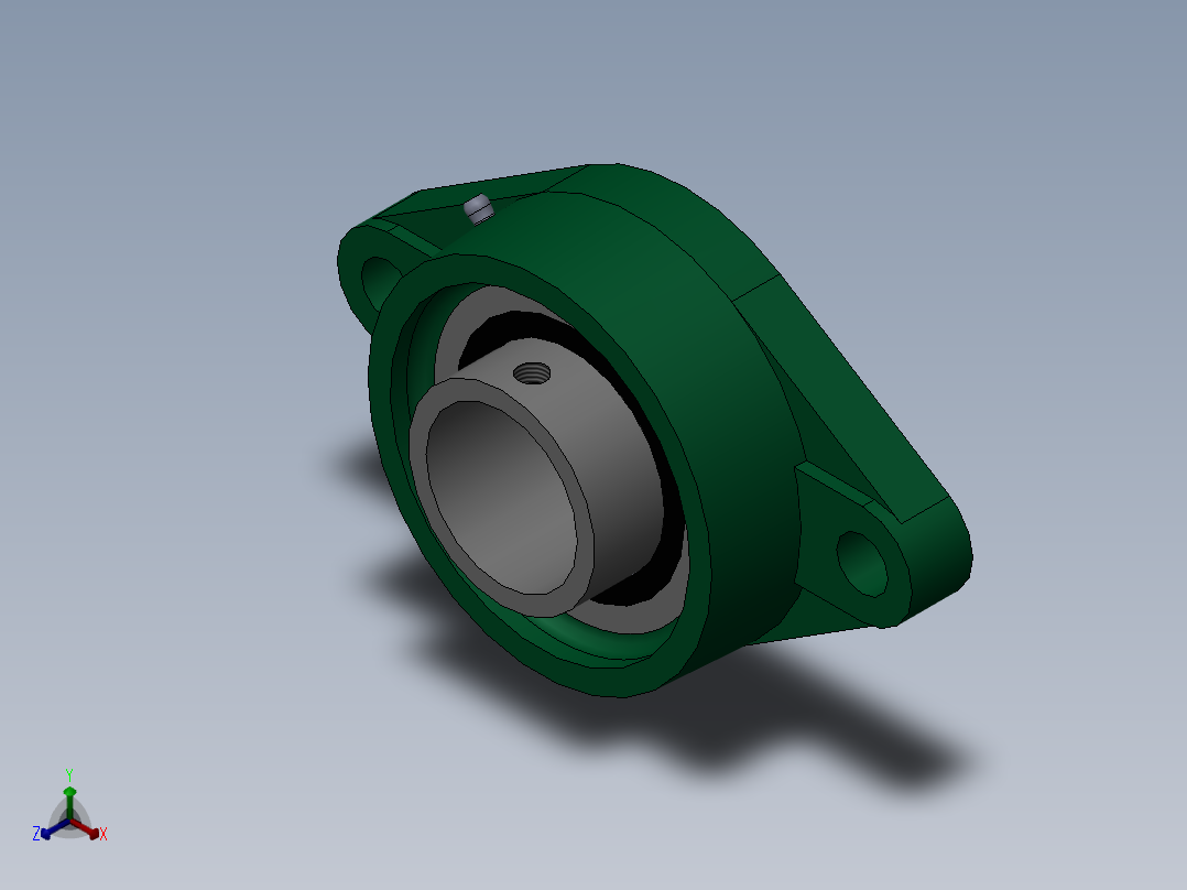 GB／T7810-1995带菱形座轴承UCFLU210正等轴测图