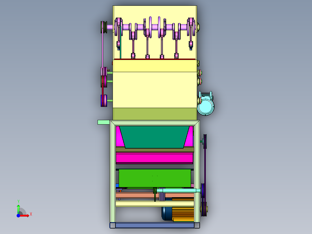 粮油加工用脱壳机前视图