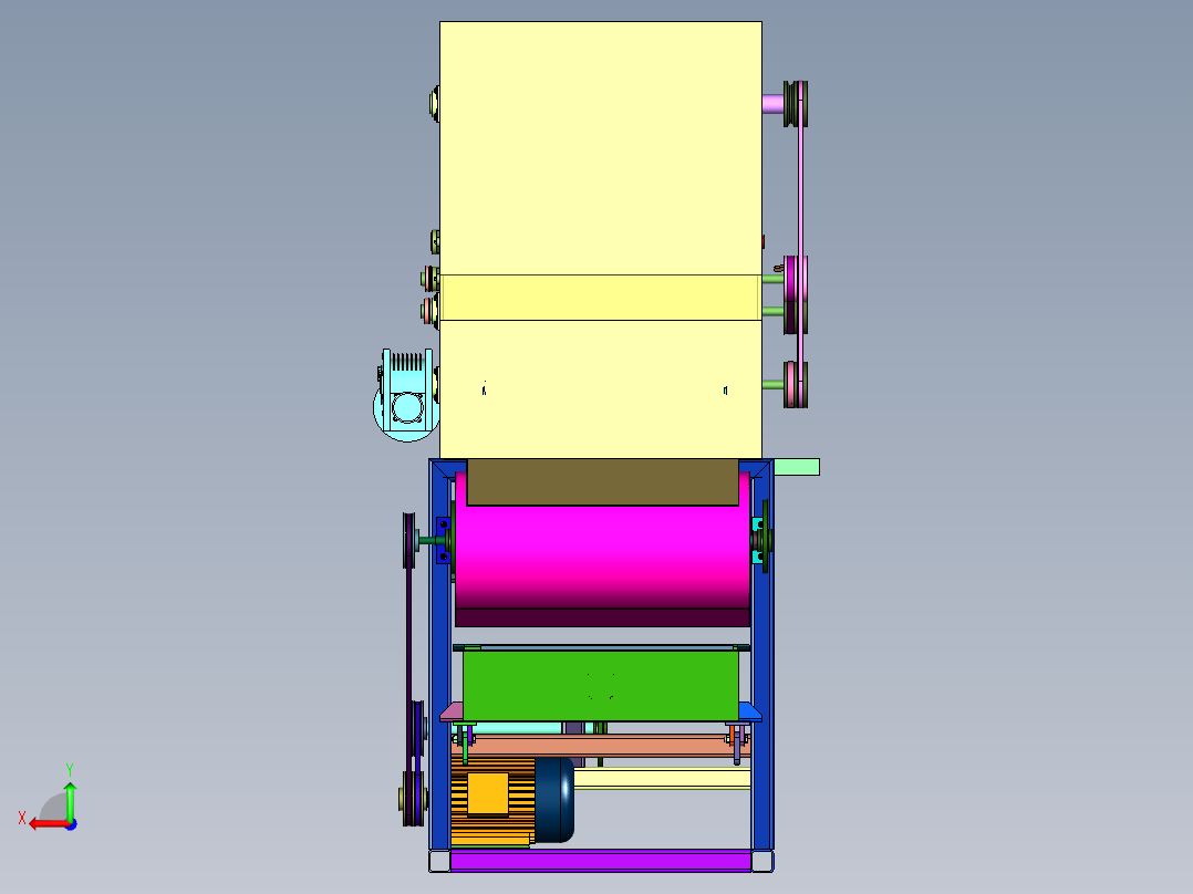 粮油加工用脱壳机后视图