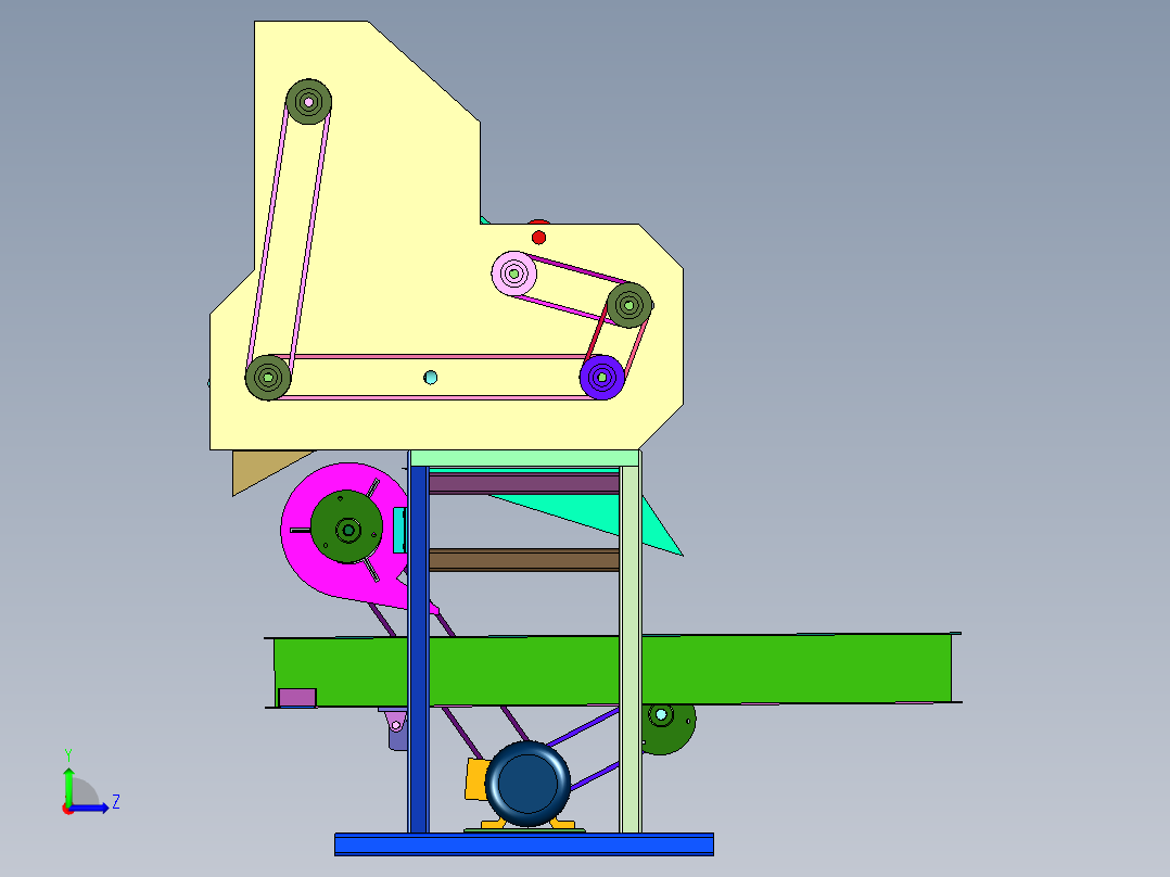 粮油加工用脱壳机左视图