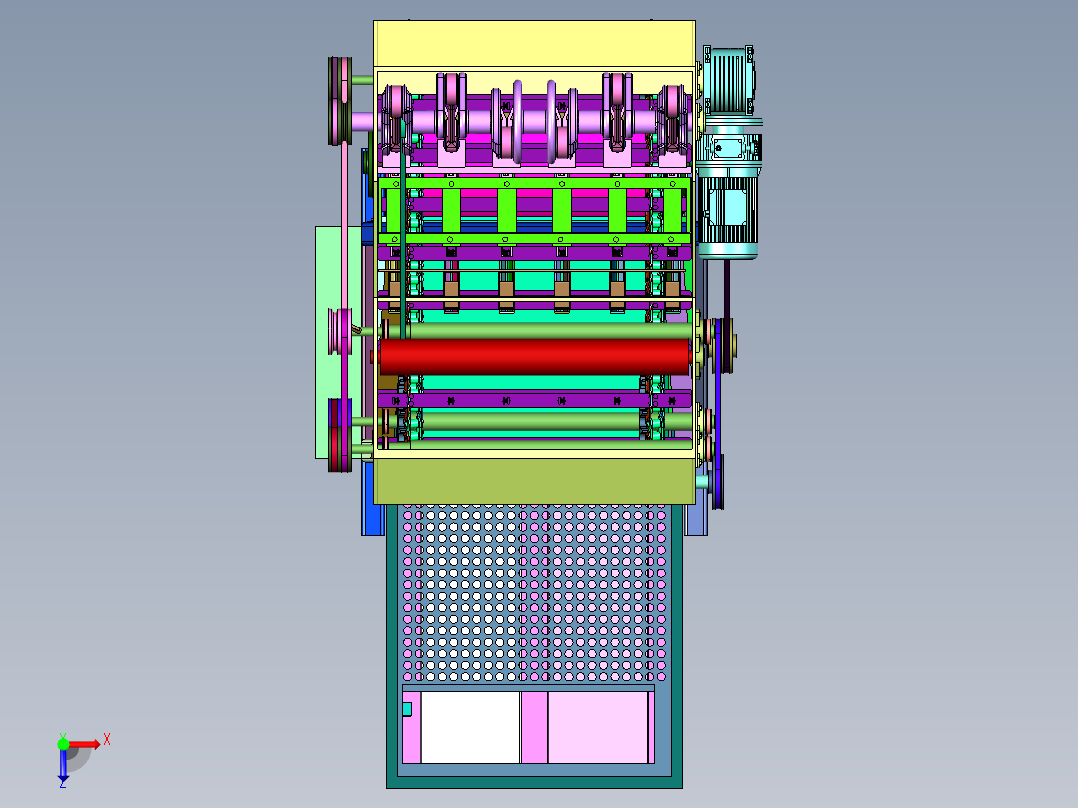 粮油加工用脱壳机俯视图