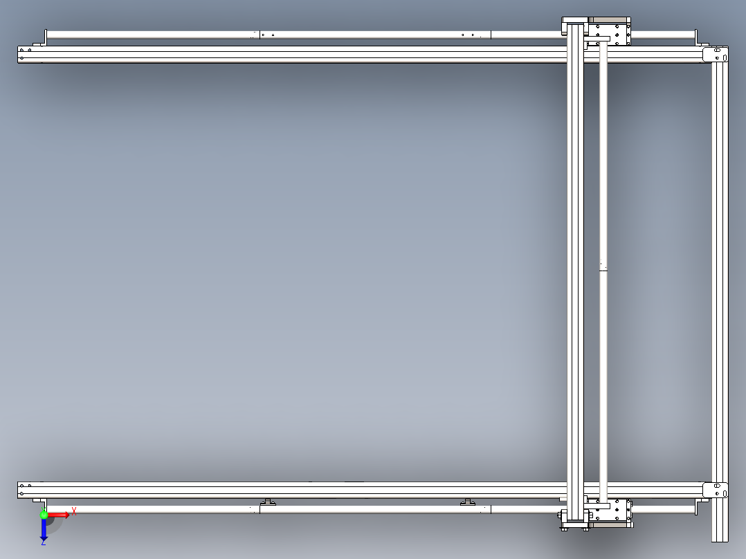 A2004590-数控铣床俯视图