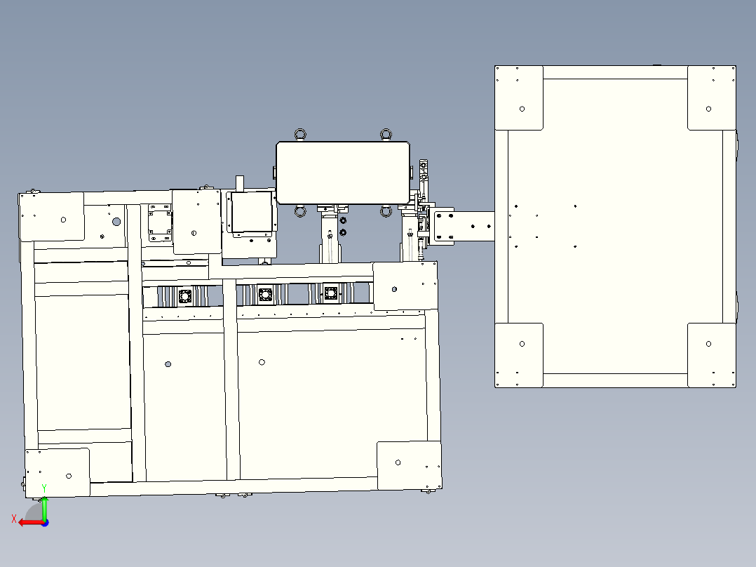冲床自动上下料去毛刺设备后视图