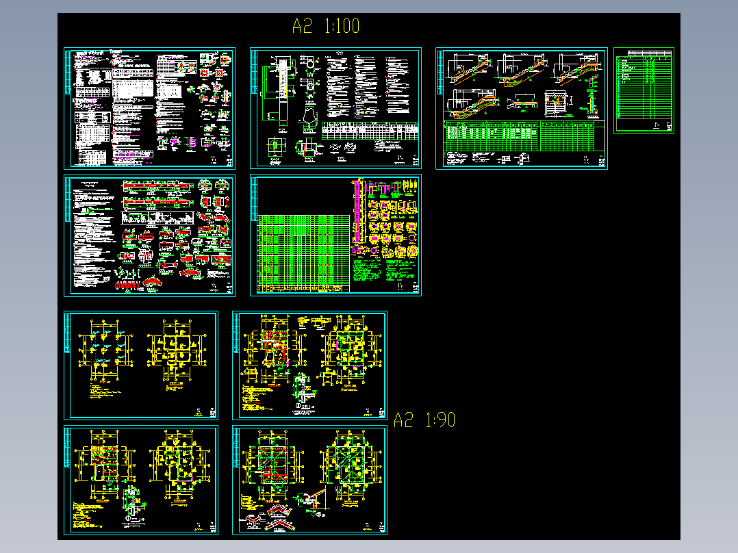 某3层框架农村别墅（住宅）建筑结构设计图