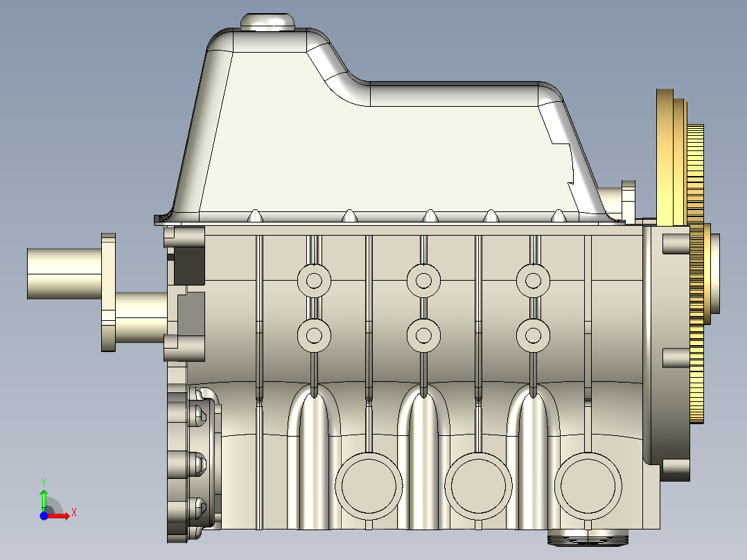 直列 4 发动机前视图
