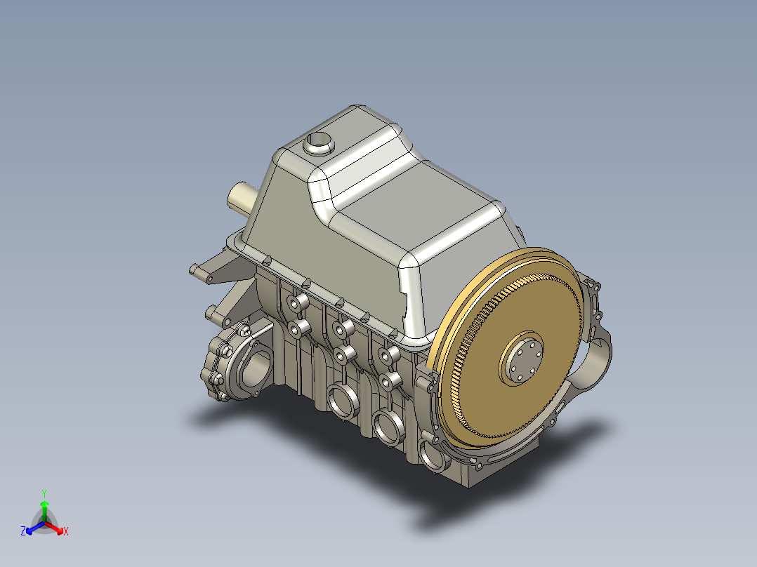 直列 4 发动机正等轴测图