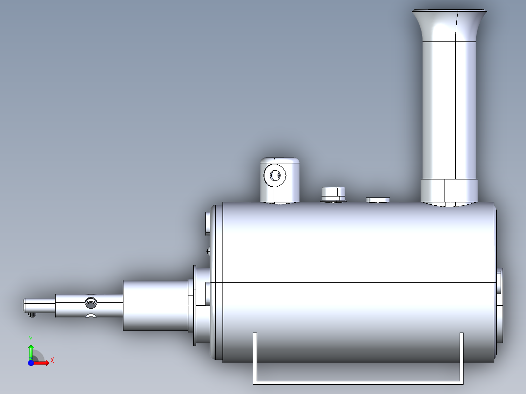 卧式燃气锅炉前视图