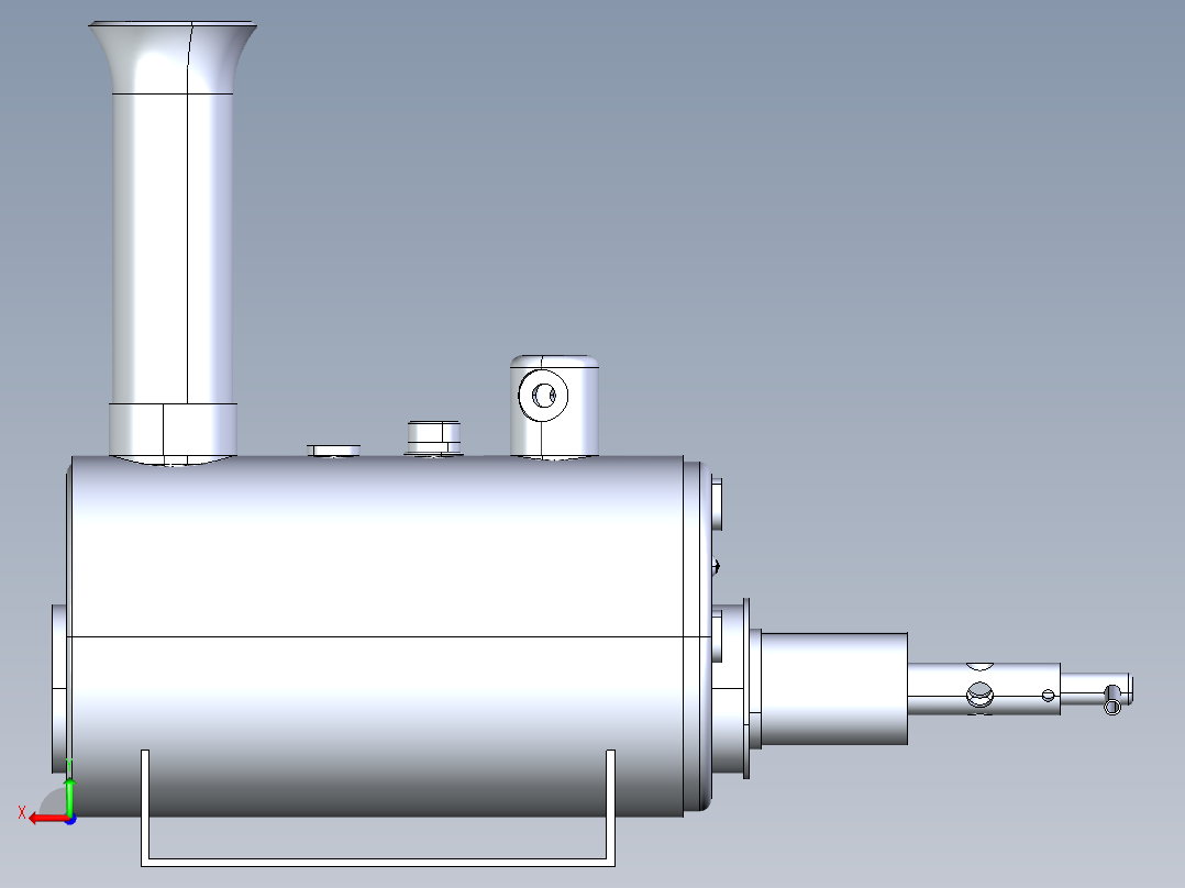 卧式燃气锅炉后视图