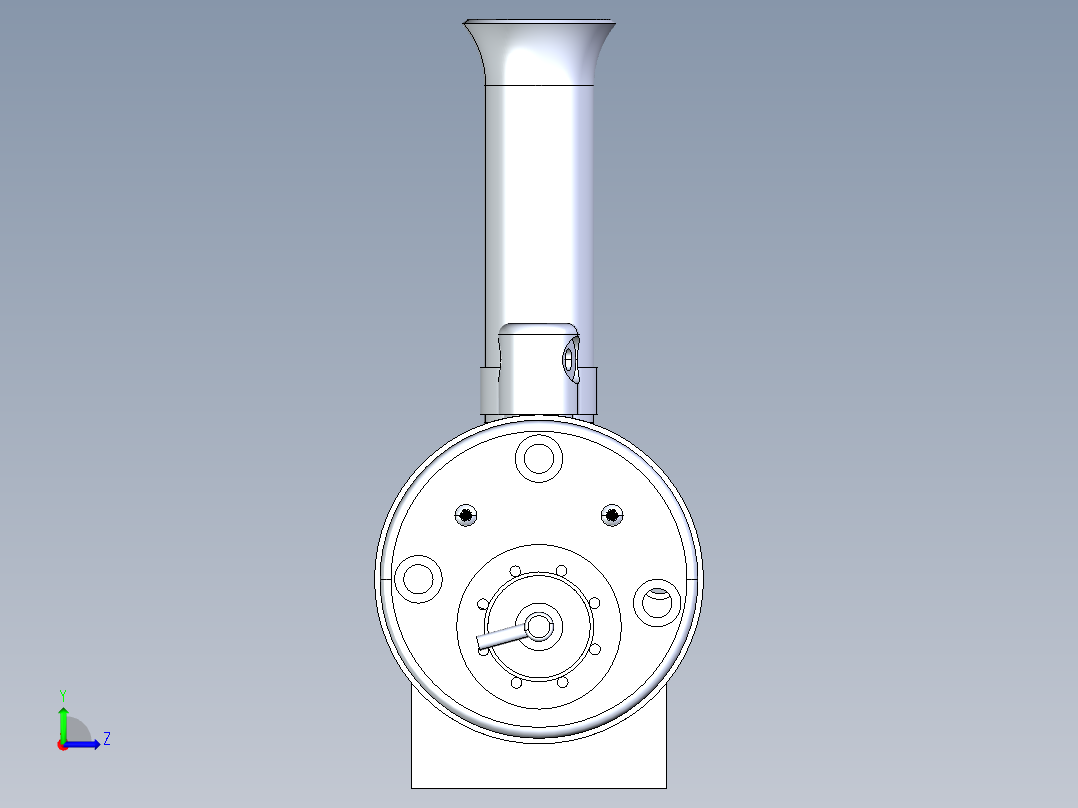 卧式燃气锅炉左视图