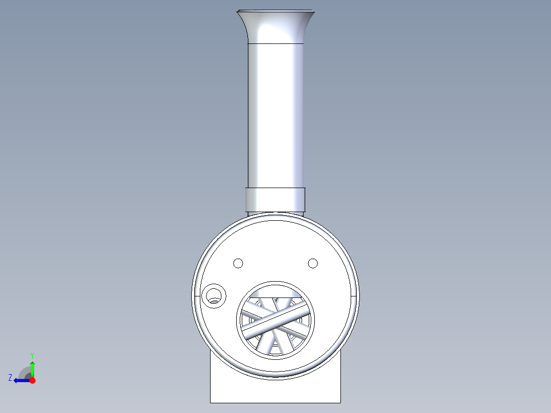 卧式燃气锅炉右视图