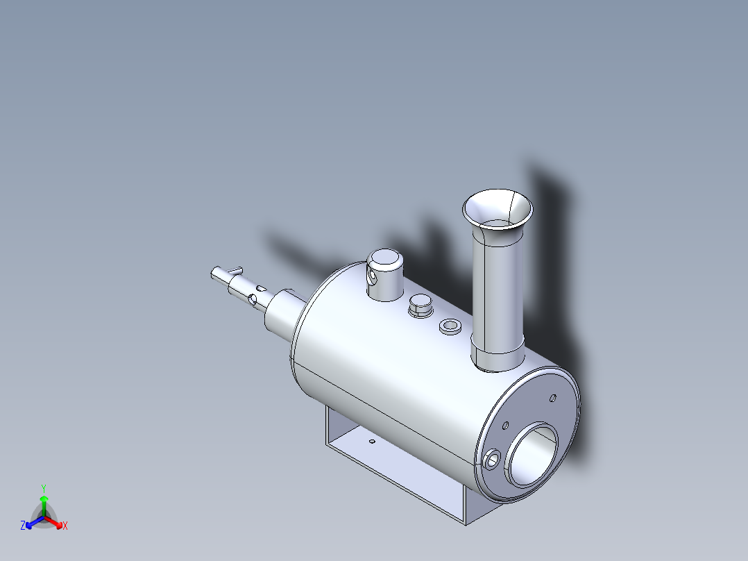 卧式燃气锅炉正等轴测图