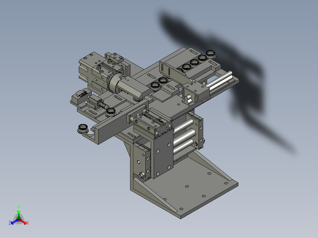 0100认面吹气组件正等轴测图