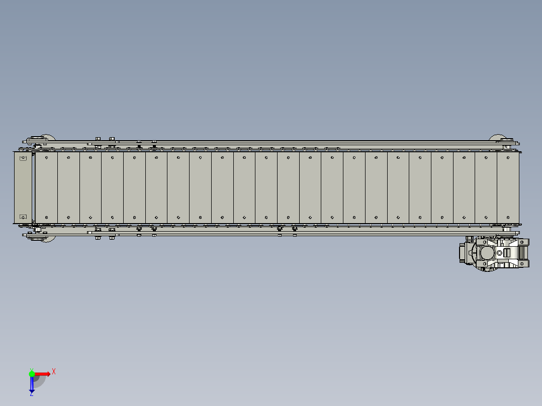 板链输送线2俯视图